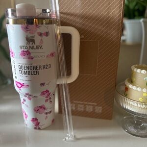 Stanley Pink Floral Quencher Tumbler LoveShackFancy